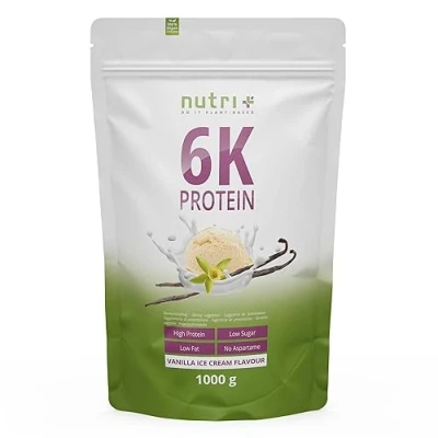 Afbeelding van PROTEINSHAKE 1kg VANILLA ICE VEGAN 82,8% eiwit veganistisch Plantaardig eiwitpoeder 6 componenten 1000g aspartaamvrij