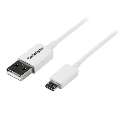 Afbeelding van StarTech.com 2 m witte micro USB kabel A naar B