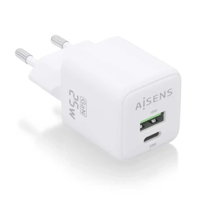 Afbeelding van Oplader Aisens ASCH 25W2P014 W Wit 25 (1 Stuks)