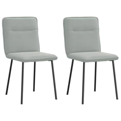 Afbeelding van vidaXL Eetkamerstoelen 2 st fluweel lichtgrijs