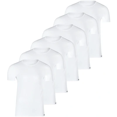 Afbeelding van Skiny Kurzarm 6ER PACK Hemd, Heren, Maat: Medium, Weiß