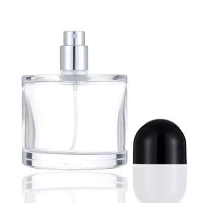 Afbeelding van Enslz 100ML/3.4oz navulbare cosmetische spuitfles, lege glazen parfumfles met spray verstuiver (zwart, 100ml)