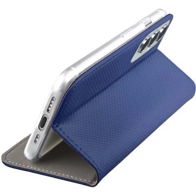 Afbeelding van Jaym, Folio hoesje Geschikt voor Samsung Galaxy A55 5G magnetische functie standaard, Blauw