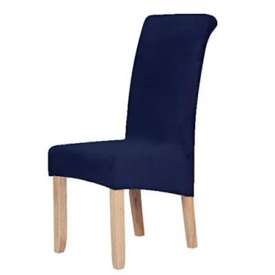 Afbeelding van Homaxy stoelhoes, universele wasbaar, eetkamerhoes, zeer eenvoudig te reinigen en duurzaam, installeren (marineblauw, 2 stuks)