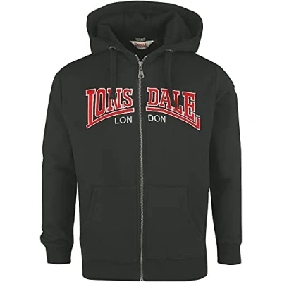 Afbeelding van Lonsdale London LP277 Birmingham herenjack met capuchon, zwart, streetwear, L