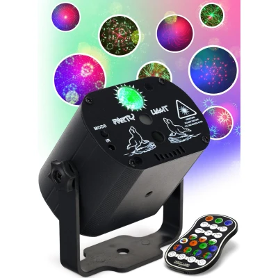 Afbeelding van Chéroy Party Light Discolamp Lichteffect Stroboscoop LED Laser Op Geluid Feestverlichting Draadloos Met Afstandsbediening