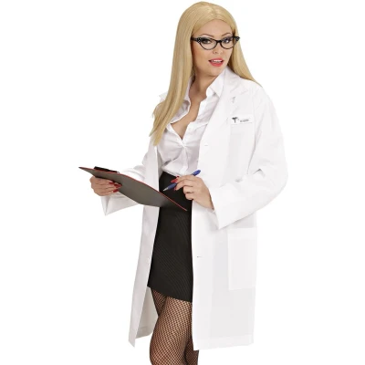 Afbeelding van Widmann Dokter &amp; Tandarts Kostuum Labjas Sex Therapeut Wit / Beige Large Carnavalskleding Verkleedkleding