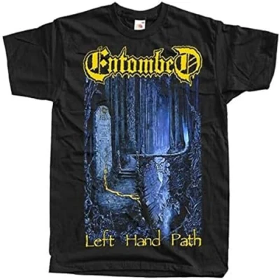 Afbeelding van MEAN Entombed Left Hand Path, Death Metal Music Band T Shirt (Black) Black M