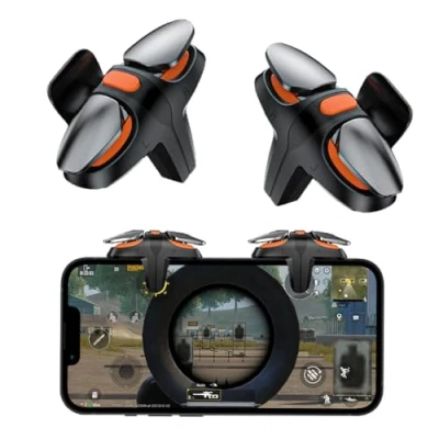 Afbeelding van Ozkak mobiele controller telefoon trigger joystick gaming gadgets L1R1 compatibel met PUBG COD iPhone Smartphone Android iOS