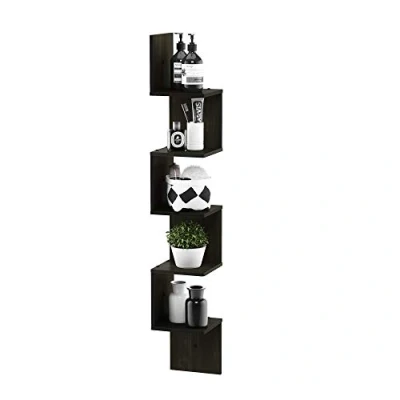 Afbeelding van FURINNO Wandplanken, hout, espresso, one size, Frans eiken