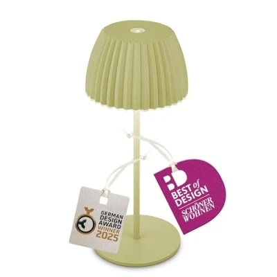 Afbeelding van Briloner LED tafellamp Brilo zonder stekker Riffle, 20 cm, groen