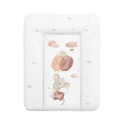 Afbeelding van Ceba Baby® aankleedkussen voor pasgeborenen, zacht, wasbaar, meisjes en jongens Öko Tex gecertificeerd waterdicht 70 x 50 cm muis