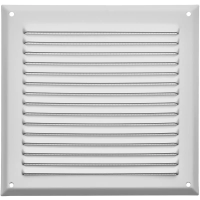 Afbeelding van SOTECH aluminium ventilatierooster 190 x mm wit met muggengaas Rookgasrooster voor opschroefbare montage