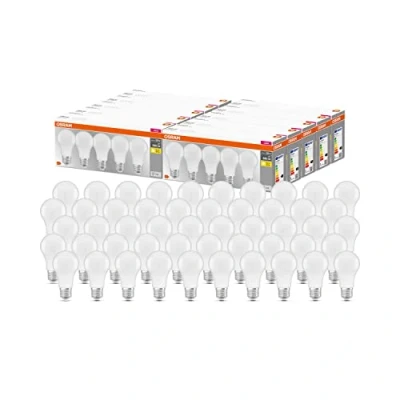 Afbeelding van OSRAM LED BASE CLASSIC A lamp, voet: E27, Warm Wit, 2700 K, 8,50 W, vervangt 60 W gloeilamp, mat, A, 10 x set van 5
