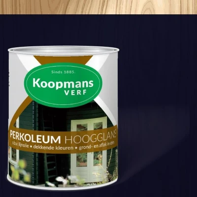 Afbeelding van Koopmans Perkoleum Hoogglans Dekkend Ready Mixed 0,75 ltr 238 antiekblauw Buitengevel &amp; Tuin