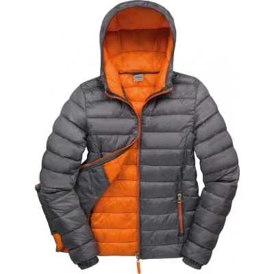 Afbeelding van Result Womens Snow Bird Hooded Jacket R194F Grey / Orange XL