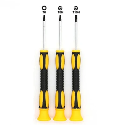 Afbeelding van Fixinus Set van 3 T6 T8 T10 Torx schroevendraaierset voor reparatie Xbox One 360 controller en PS3 PS4 veiligheidsschroevendraaier