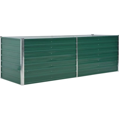 Afbeelding van Plantenbak verhoogd 240x80x77 cm gegalvaniseerd staal groen