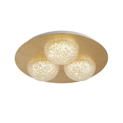 Afbeelding van Searchlight Design plafondlamp Celestia 3 lichts goud 32511 3GO