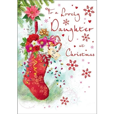 Afbeelding van Piccadilly Greetings Regal Publishing Traditionele Kerstkaart Dochter 9 x 6 inch C85290
