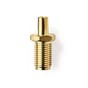 Afbeelding van Nedis Csgp02120Gd Sma Adapter Female Ts9 Verguld 50 Ohm Recht Koper Goud 2 Stuks Polybag