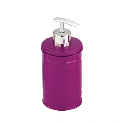 Afbeelding van MSV Zeeppompje/dispenser Industrial metaal paars 7.5 x 17 cm 250 ml Zeeppompjes