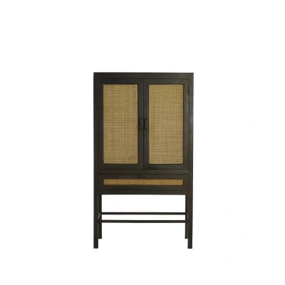 Afbeelding van Light&amp;living Kast met lade 90x45x160 cm NIPOS mango hout donker bruin
