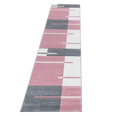 Afbeelding van Moderne Loper Tetris Roze 1310 80x300cm Adana Carpets