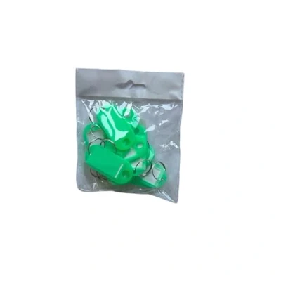 Afbeelding van D.RECT 10 stuks sleutelhangers, kunststof sleutelhangers met lussen, sleutelhanger venster, gepersonaliseerde sleutelhanger, groen
