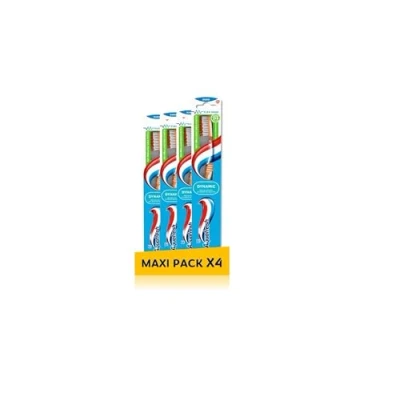 Afbeelding van Aquafresh Dynamic Tandenborstel voor volwassenen, zacht het tandvlees, een nauwkeurige en zachte reiniging, 4 stuks