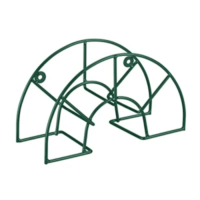 Afbeelding van Relaxdays tuinslanghouder, staal, voor 45 m 5/8&quot; slang, tuinslang ophangbeugel, wand, HxBxD: 19 x 30,5 13,5 cm, groen