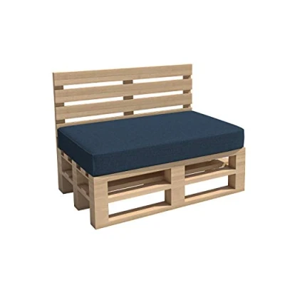 Afbeelding van Chilly Pilley Palletkussen Tuinkussen Binnen Buiten Wasbaar Afneembaar Zitkussen Rugkussen (Zitkussen 120x60x15, Creme)