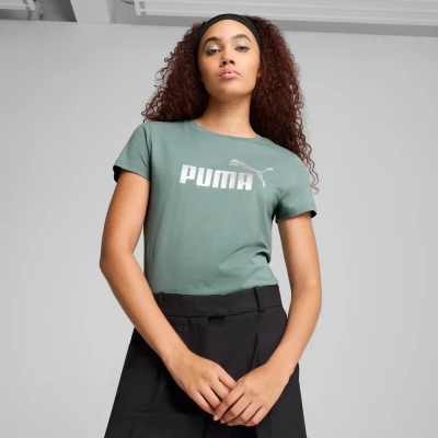 Afbeelding van Puma LOGO TEE Tshirt print, Dames, Maat: Large, Green moon metallic silver