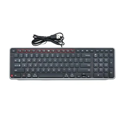Afbeelding van Contour Balance Keyboard Bedraad toetsenbord US indeling Super Slim Numeriek toetsenblok + Mediatoetsen Thuis en kantoor voor Windows Mac