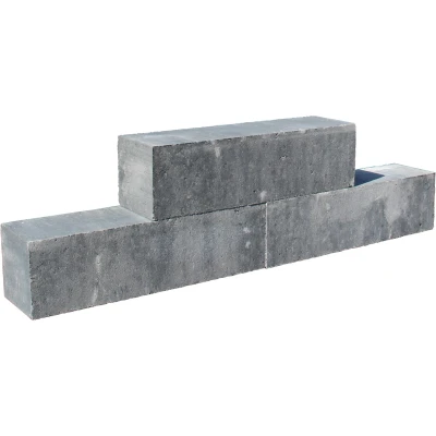 Afbeelding van Gardenlux Classico Block 12,5x12,5x45 Cm Grijs/Zwart Decoratie voor in de tuin!