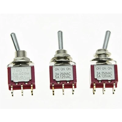 Afbeelding van SALECOM 3x DPDT 6 Pin 3 Positie ON/ON/ON Gitaar Mini Tuimelschakelaar Auto/Boot Schakelaars