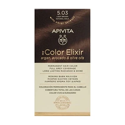 Afbeelding van Apivita Hair Colour Haarverf Color Elixir Permanent 5.03 1St