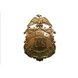 Afbeelding van Denix S.A. US Sheriffster Marshall ster adelaar messing kleur cowboy western speld 8 cm