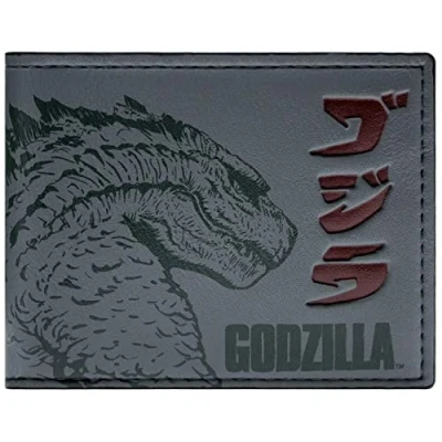 Afbeelding van Godzilla Kaiju Koning der Monsters Relief Portemonnee/Beurs Bi Fold ID &amp; Kaarthouder, Grijs