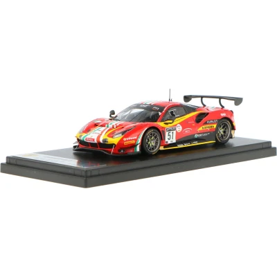 Afbeelding van De 1:43 Diecast Modelcar van Ferrari 488 GT3 AF Corse #51 24H Spa 2020. coureurs waren J. Calado / N. Nielsen en A. Pier Guidi. fabrikant is Looksmart.