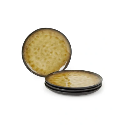Afbeelding van Serax Pure ontbijtbord 20,5 cm set van 4 Mosterd