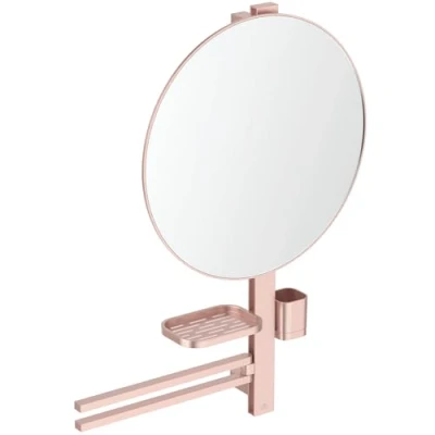 Afbeelding van Ideal standard alu accessoire bar met spiegel rond 50 8cm rose bd587ro