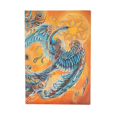 Afbeelding van Paperblanks 12 maandenkalender, softcover Flexi 2025, hemelvogel, midi, horizontaal, elastische bandsluiting