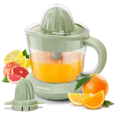 Afbeelding van Aigostar Henry Elektrische Citruspers Krachtige Pers voor Verse Citrussap Instelbaar pulpfilter Tweerichtingsrotatie 0.7L 40W Groen