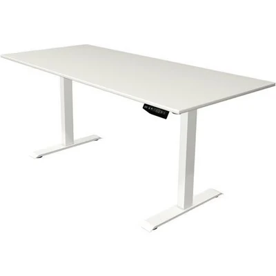 Afbeelding van Kerkmann Zit sta bureau Move 1 180x80cm naturel witte poten elektrisch