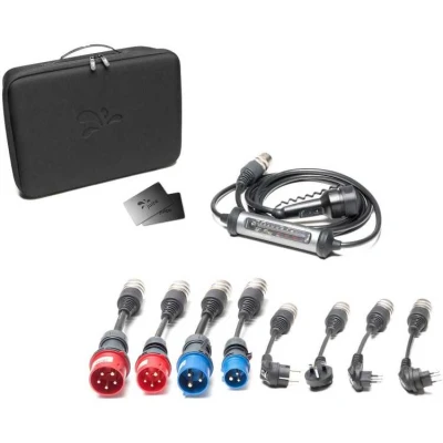 Afbeelding van Juice Booster 3 air EU Set, Mobile Wallbox 11kW met app, Lader voor EV Laadkabel Type 2, Superlicht en Flexibel, Waterdicht IP67, Incl. CEE Stopcontacten + Alle Adapters