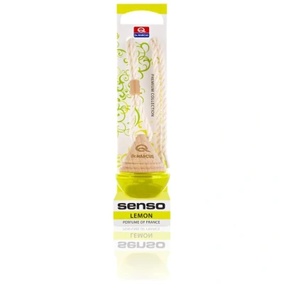 Afbeelding van Dr. Marcus Senso Wood Lemon luchtverfrisser met neutrafresh technologie Autogeurtje voor in de auto, thuis of kantoor Tot 65 dagen geurverspreiding 8 ml