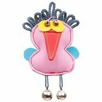 Afbeelding van JW Cataction Raven Toy 12 x 7 cm Kattenspeeltje met catnip Speelgoed voor katten belletjes Textiel Roze