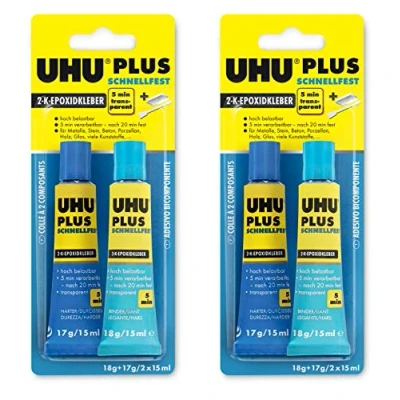 Afbeelding van UHU Component epoxyharslijm Plus snelvast (2 stuks)