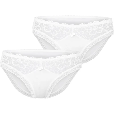 Afbeelding van Merry Style Dames Slip Onderbroek Katoen Regular Taille 2 Pack MS GAB 92 Hipsters 2P Wit (2Pack) L